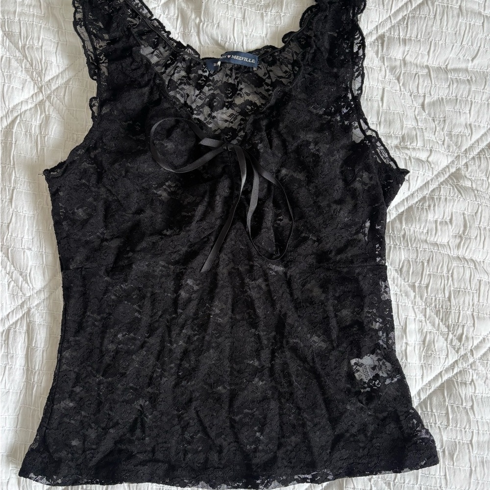 Brandy Melville Black Lace Chemise - Picture 2 of 5